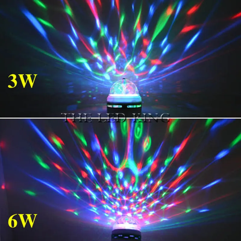 1х 6X 10X E27 3 Вт 6 9 цветная Авто вращающаяся RGB Светодиодная лампа для сцены вечеринки