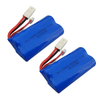 

2PCS 7.4V 1500mah lithium battery for feilun FT009 remote control boat spare parts high speed speedboat battery