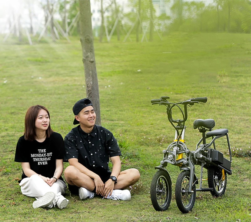 Sale Foldable Electric bicycle Scooter Citycoco 36V/350W Lithium battery Inverted triangle design Hydraulic disc brake Motorcycles 0