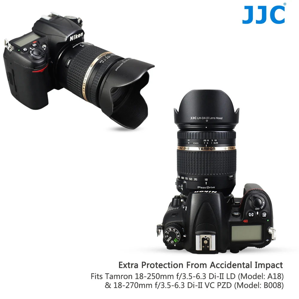 JJC LH-DA18 бленда для объектива Tamron 18-250 мм f/3,5-6,3 Di-II LD, 18-270 мм f/3,5-6,3 Di-II VC объектив pzd заменяет TAMRON DA18