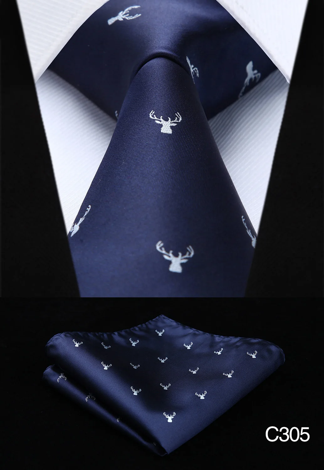 Рождество новогодний галстук носовые платки набор мужской галстуки 100 шелк подарки для мужчин рождественский галстук 8 см красный черный модный подарок на год мужчине для мужчины мужские аксессуары - Цвет: C305