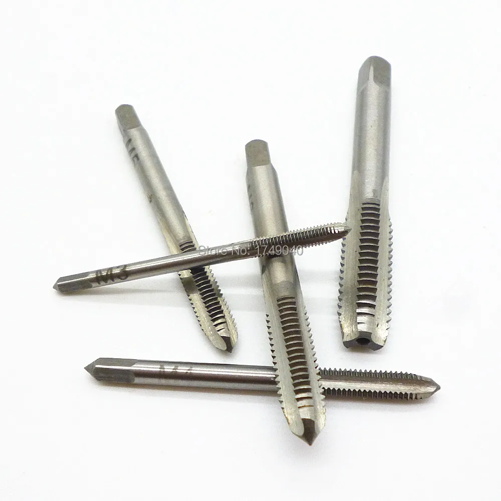 5pc M3 M4 M5 M6 M8 Hss Hand Screw Thread Metric Plug Tap Drill Bits