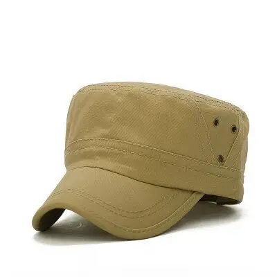BING YUAN HAO XUAN, Черная Мужская тактическая Кепка, шапки Gorra Plana Militar Cadet, кепка, плоская кепка,, новинка - Цвет: dark beige