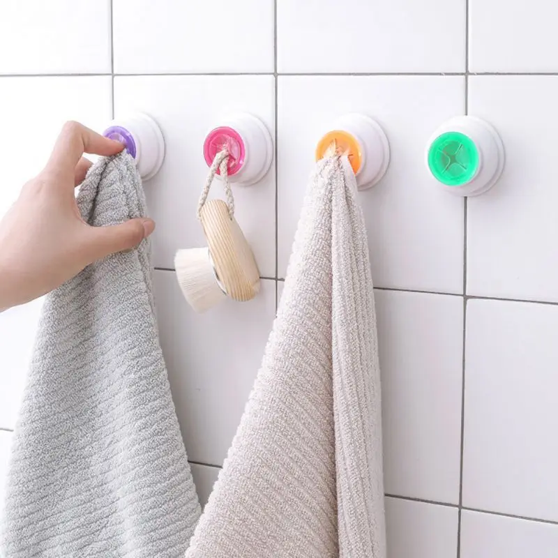 

1PCS Convenient Towel Holder Sucker Wall Window Bathroom Tool Kitchen Storage Hooks Washing Cloth Hanger Rack
