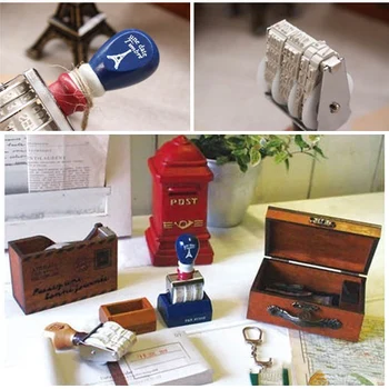 

Creative Vintage Wooden Roll Date Stamp / Vintage Decoration Stamp / Gift Fun DIY Stamp Badge Holder Accessory