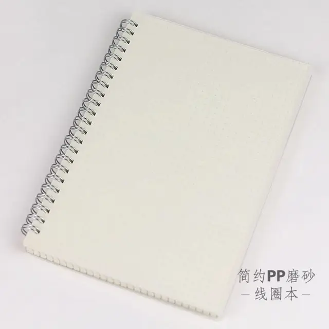 a5 silver double coil ring spiral notebook transparent pp cover 80 graph paper spiral notebook