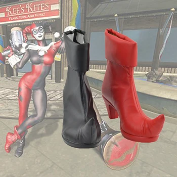 

Quinn Woman Cosplay Boots Batman Arkham Knight Anime Suicide Squad Shoes