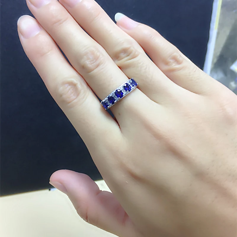 saphire ring women 925 sterling ring