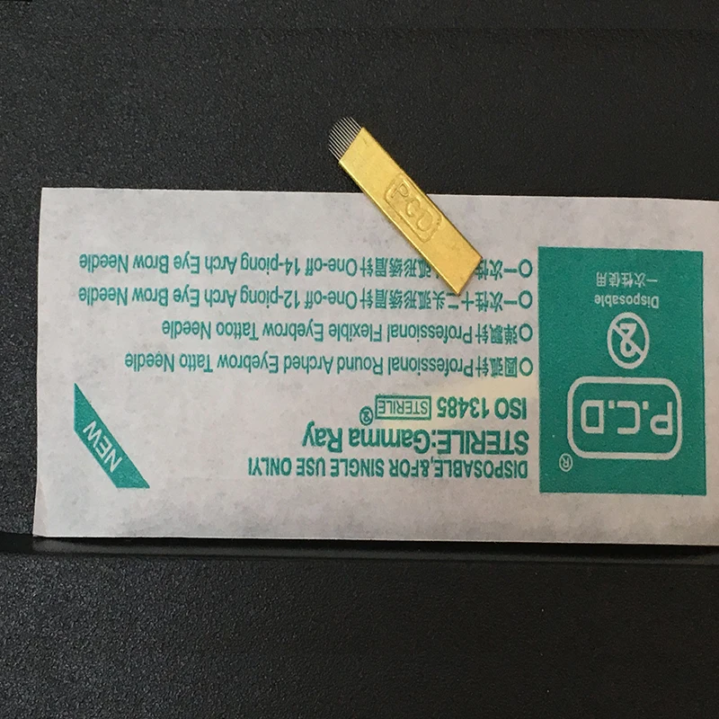 

PCD 14 Pin U Shape Microblading Needle Permanent Makeup for Manual Pen 3D Embroidery Hard Copper Eyebrow Blade 50pcs