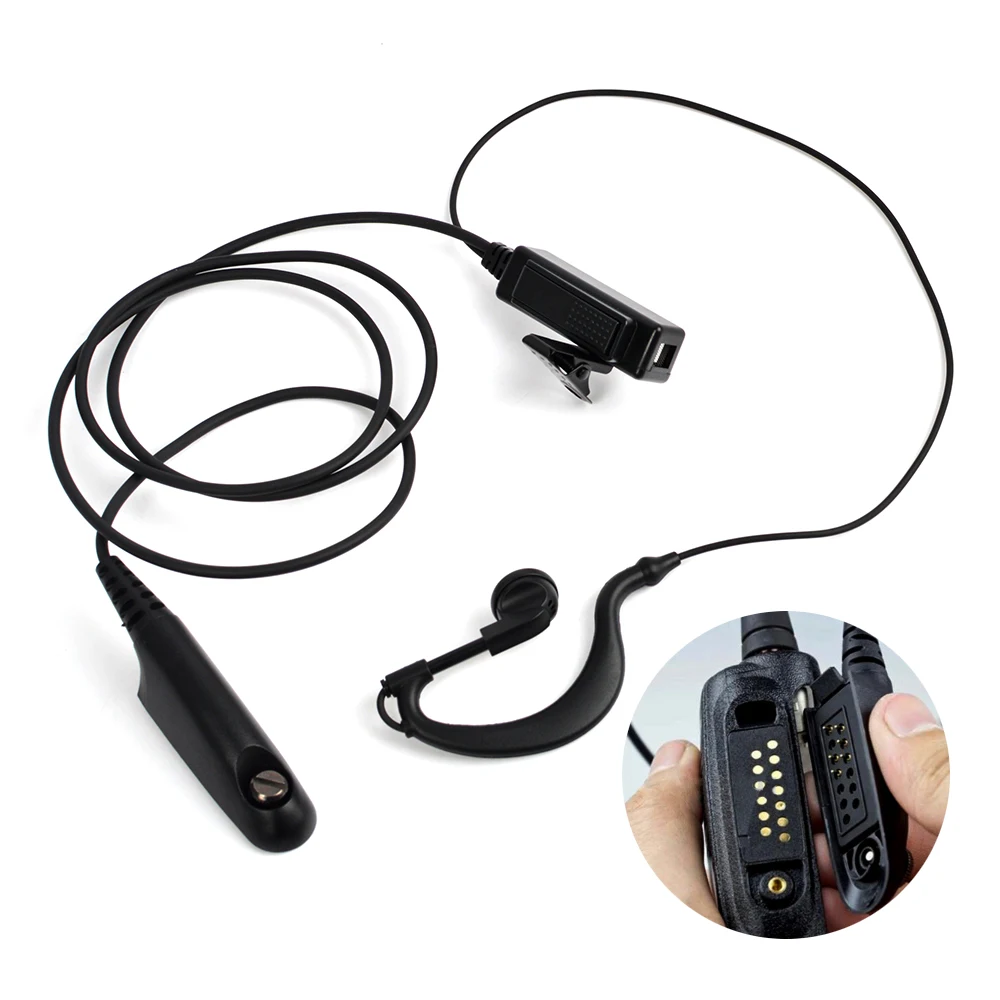 2pcs HYS NA G08M6 G Shape 2 Pin K Earpiece Two Way Radio earphone with