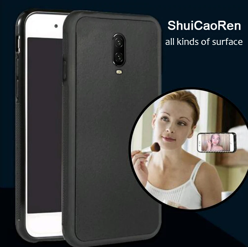 

Anti Gravity Phone Case For Oneplus 6 One Plus 6 Back Magical Nano Suction Cover Adsorbed Case For Oneplus 6T 6 T