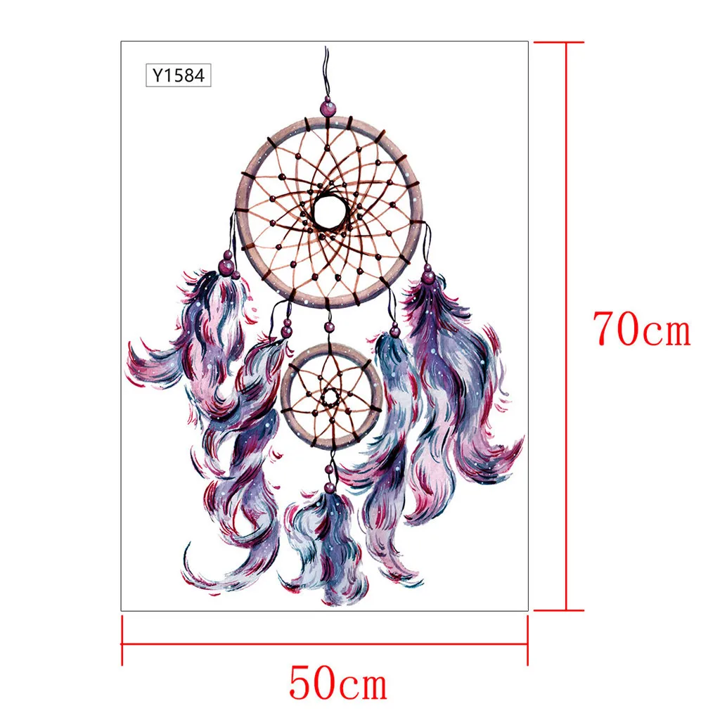 Purple Dreamcatch Wall Sticker Good Gream Ornaments Stickers Mobile Creative Wall Affixed Decorative Door Window Decoration