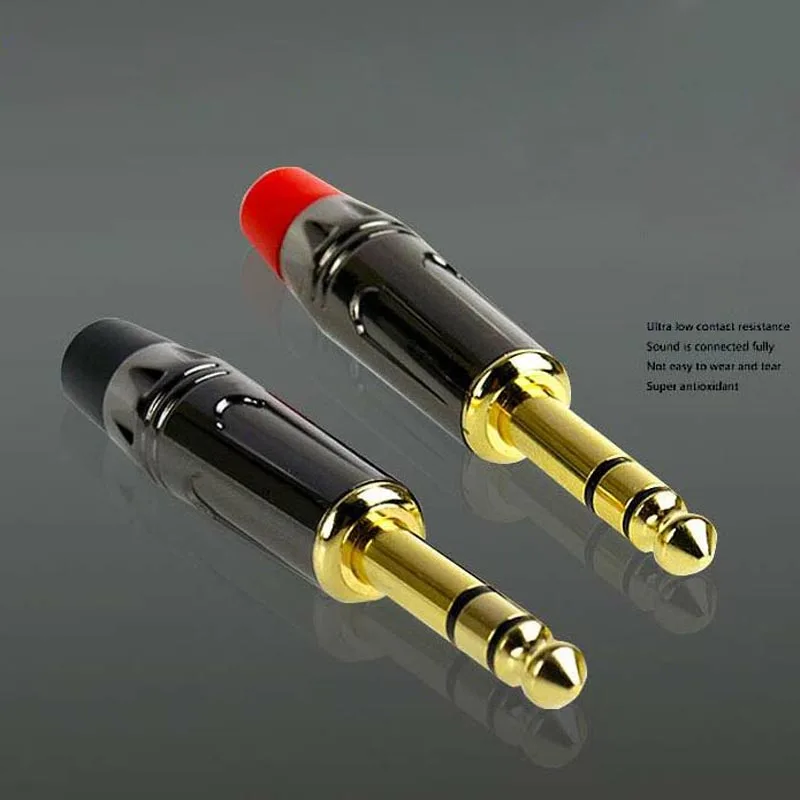 Аудиоадаптер с позолоченным штекером для микрофона 6 35 мм|plug gold|jack microphonejack plug |