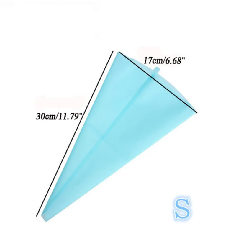 Четыре размера кондитерское оборудование силиконовые многоразовые глазурные насадки для украшения торта мешок крема инструменты для украшения торта инструменты для выпечки - Цвет: S