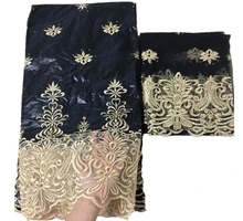 

The new listing african bazin lace fabric black embroided Brocade fabric bazin riche fabric with tulle lace for wedding dress