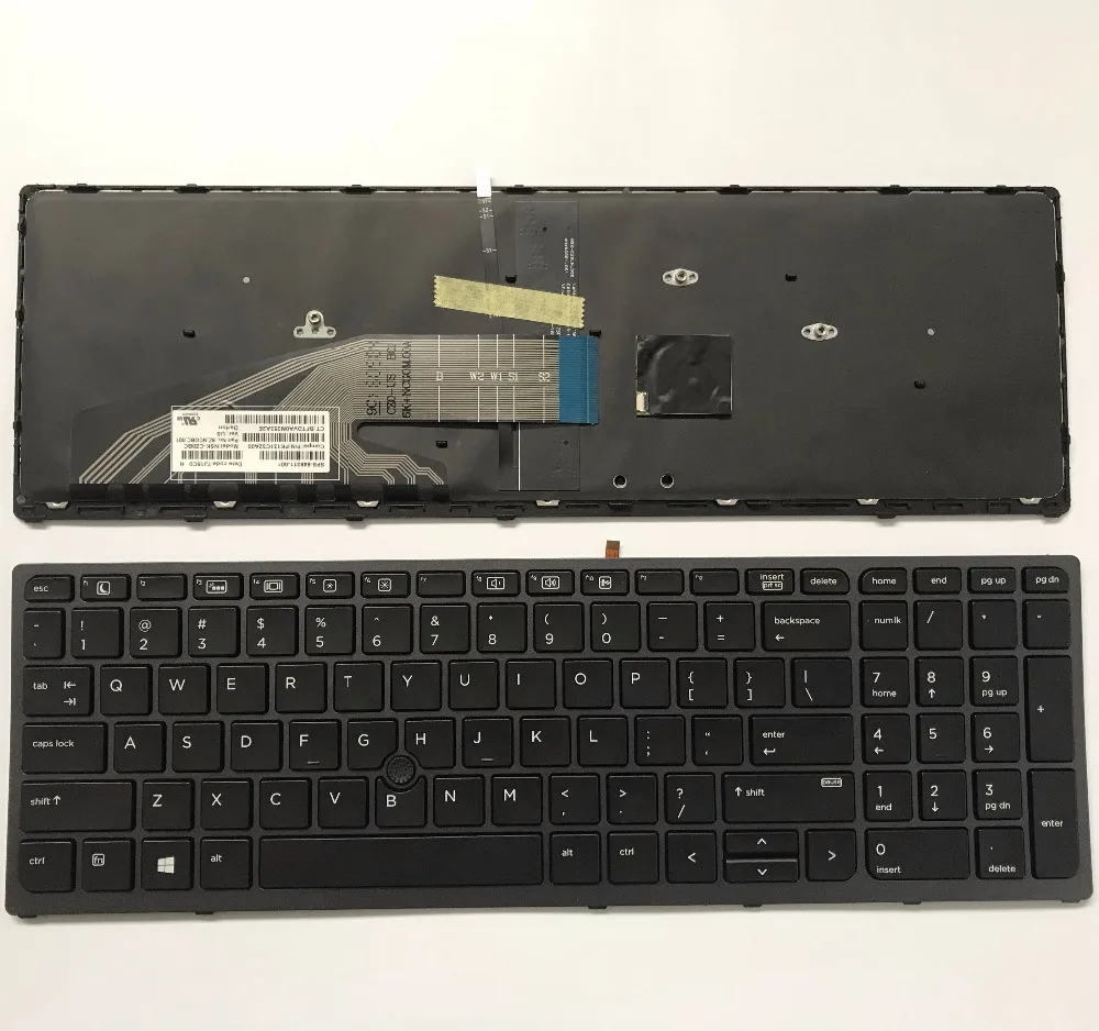 New Genuine US keyboard for HP Zbook 15 G3 17 G3 backlit+trackpoint