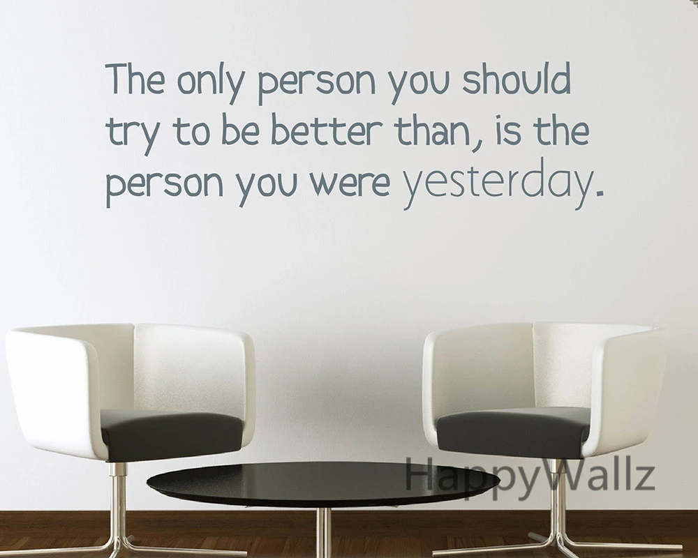 The Person You Should Be Better Than Is You Were Yesterday