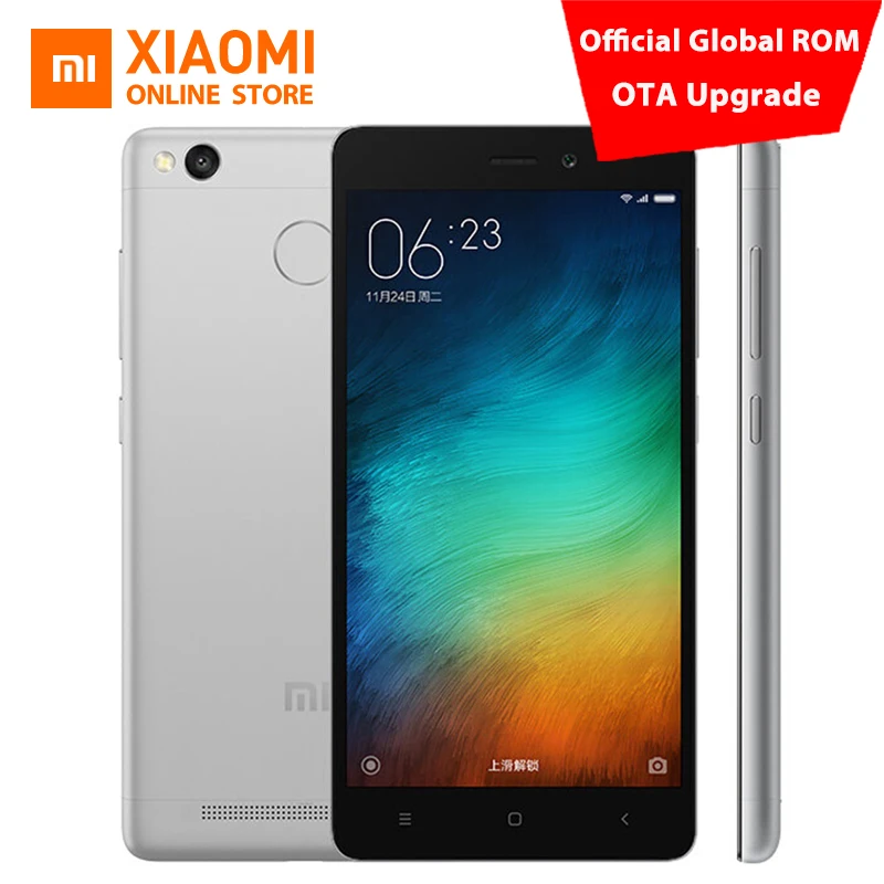 Original Xiaomi Redmi 3S Official Global Firmware OTA Upgrade Octa core Mobile Phone Snapdragon 430 4100mAh 5.0" 2GB 16GB MIUI8