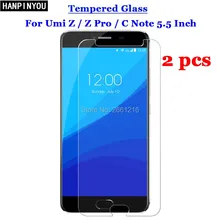 2 Pcs/Lot For UMi Z Pro / C Note Tempered Glass 9H