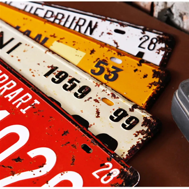 SPM-111 Винтаж автомобильных номерных знаков декоративный металлический оловянный знаки потертый шик домашнего пивной бар мотоцикл Декор США железная табличка 30x15 см