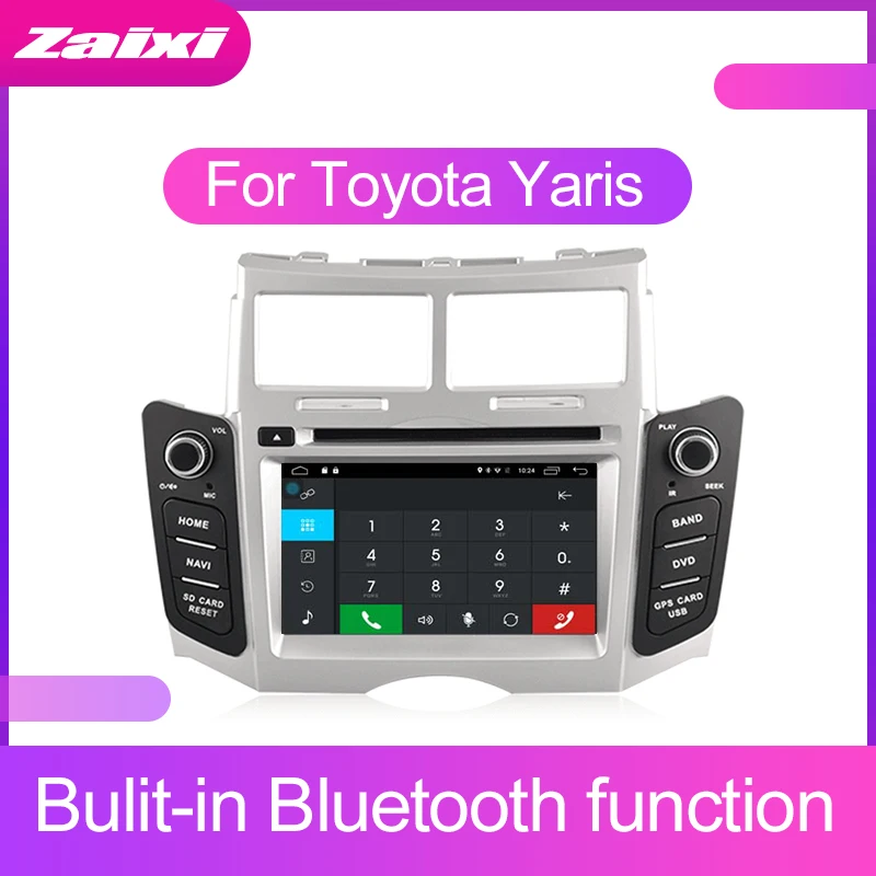 Discount ZaiXi 2 DIN Android Touchscreen For Toyota Yaris 2005~2011 Car Multimedia Player Bluetooth GPS WiFi Navigator FM Radio Player 4