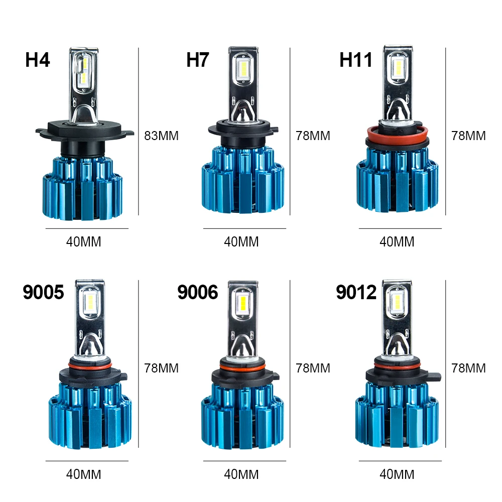 AmmToo светодиодный H7 фар автомобиля H4 H11 H8 H9 9005 9006 HB3 HB4 светодиодный Canbus Светодиодная Лампочка комплект лампы P9 лампа H7 12V 24V 100W 12000LM огни