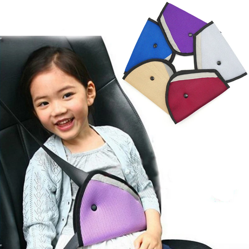 

New Triangle Baby Kids Car Safe Fit Seat Belt Adjuster Device Auto Safety Belt Cover Child Neck Protection Positioner Breathable