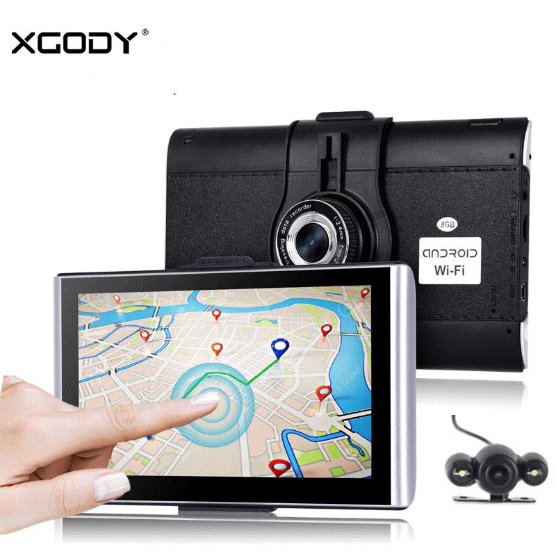 

Xgody Car Camera Dvr Gps Android Video Recorder Dash Cam Navigator Bluetooth 512m+8gb 2018 Eu Map WIFI Ship From Germany No Tax