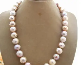 

pearl necklace multicolor reborn keshi baroque 12-14mm Bead-Nucleated