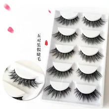 HBZGTLAD 5 пар натуральной норки ресницы 3D природных Накладные ресницы 3d норки ресницы Мягкая наращивания ресниц макияж комплект cilios