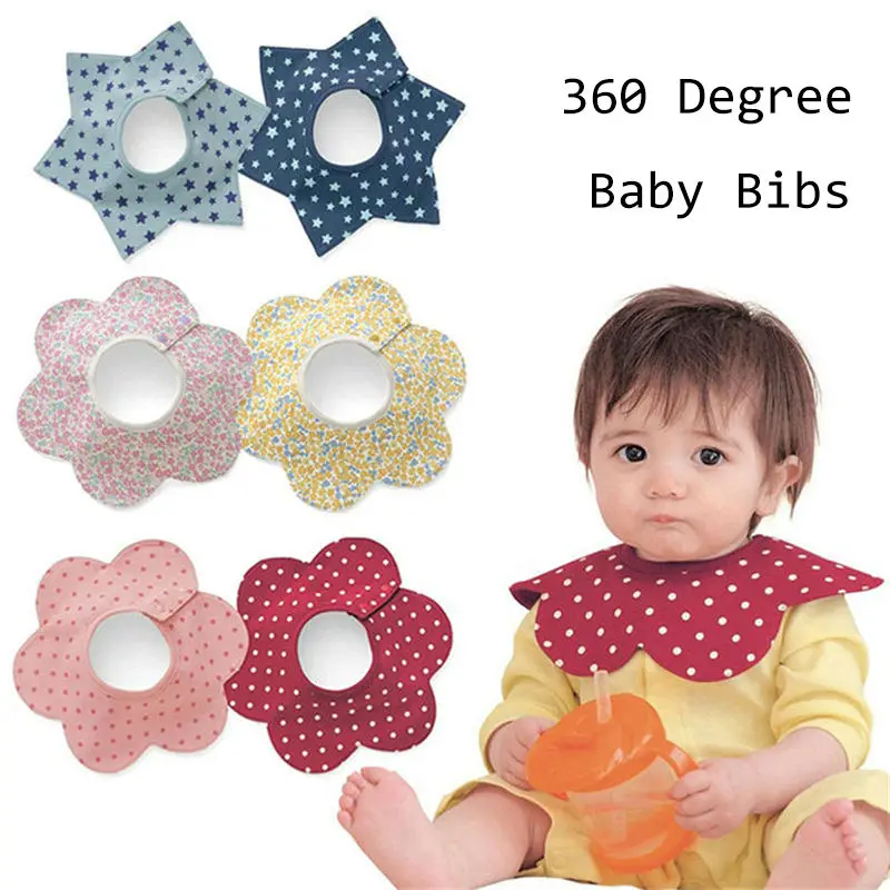 Baby Bibs Round Neck Burp 360 Degree Cloths Baby Slabbers Infantil