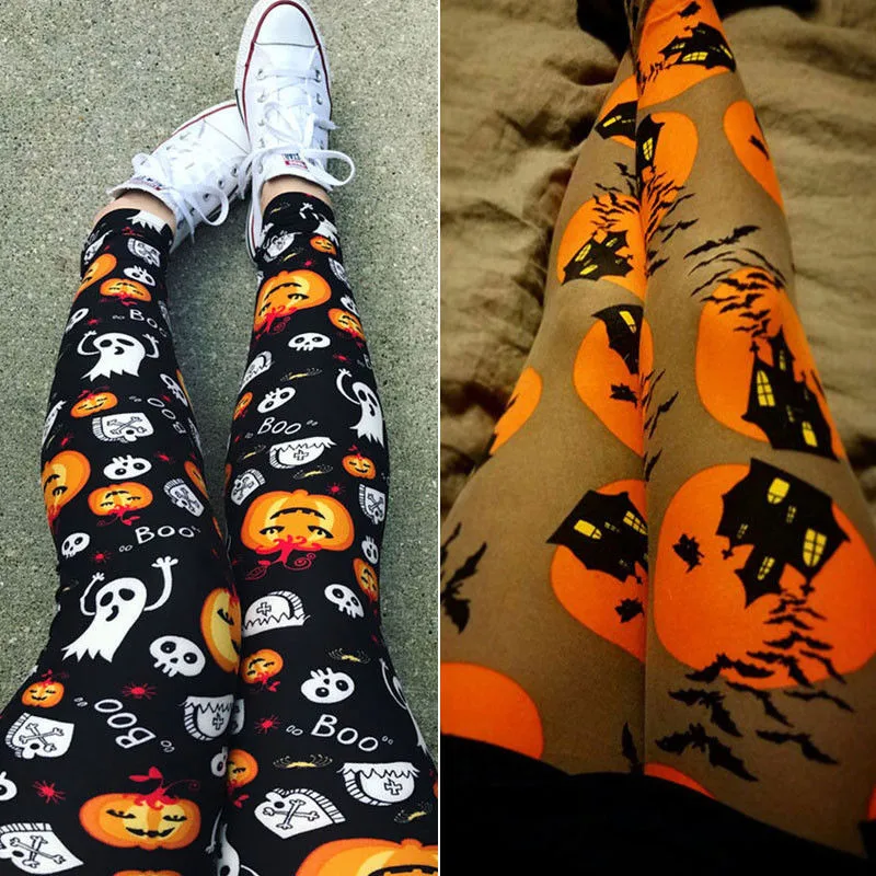 

Halloween Women Sport Workout Gym Fitness Leggings Pants Athletic Clothes Regular Polyester Fashion Leggings Trousers