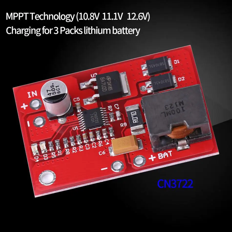 12V MPPT контроллер солнечной панели 3 серии Li-Ion 18650 модуль зарядки аккумулятора