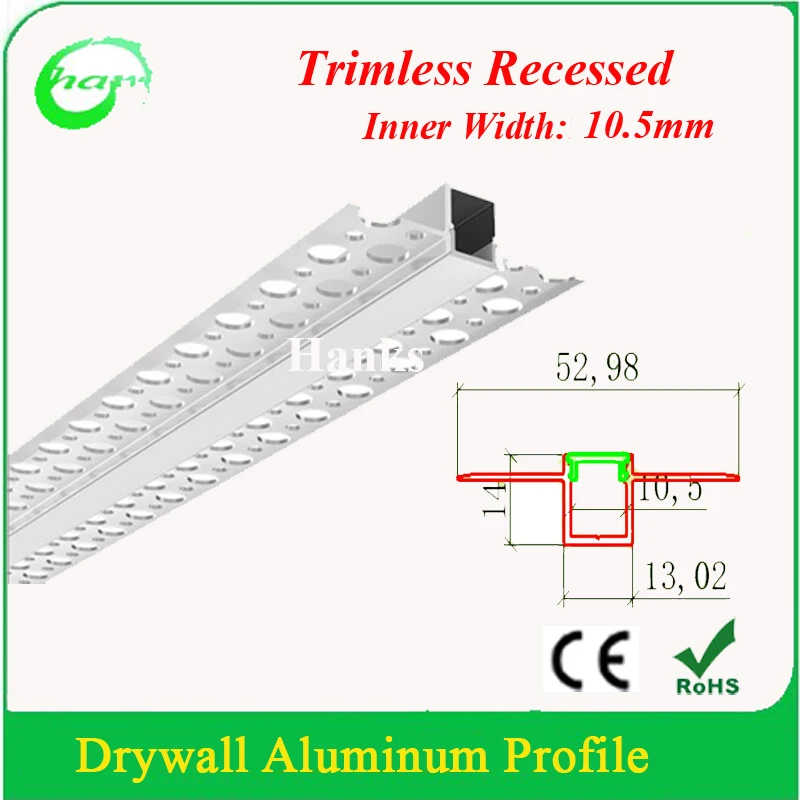 

10M(1M/PCS) Trimless Recessed Aluminum Drywall Profile Channel for Wall and Ceiling