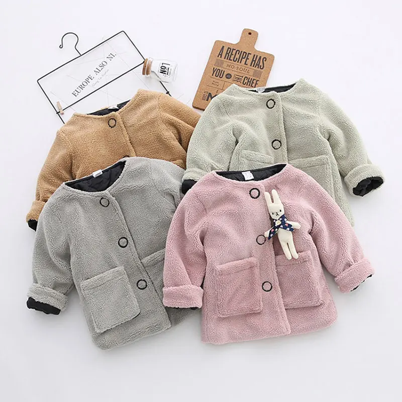 Newborn Girl Autumn Spring Cotton Fleece Thick Warm Jacket Fashion