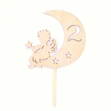 Фея День рождения номер торт Топпер baby shower 1-й декор для именинного торта на заказ луна и звезды Пол нейтральный Дети вечерние феи