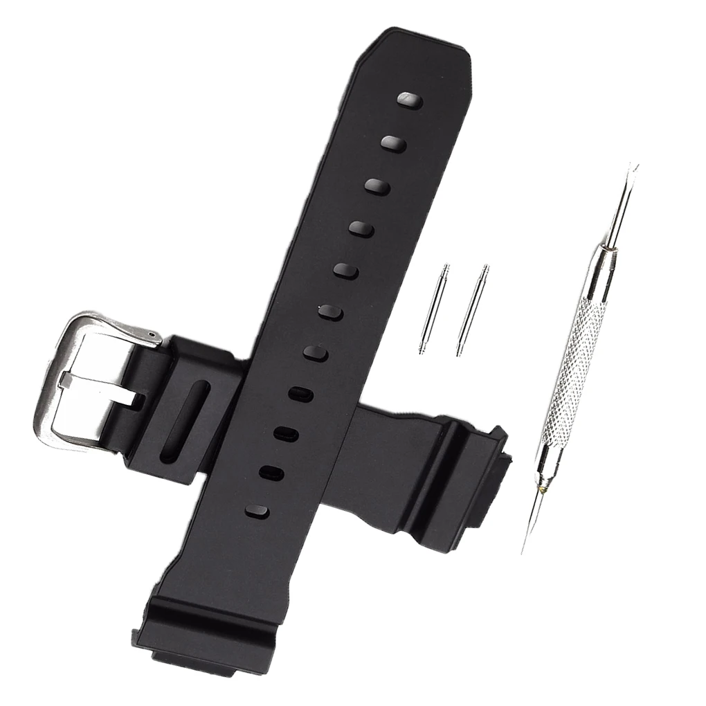 

Watch Band Strap Replacement for Casio G Shock DW-6900 Rubber Silicone Watchband Ear Batch Needle