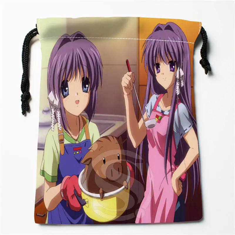 J w55 New CLANNAD 7b Custom Printed receive Bag Compression Type drawstring bags size 18X22cm W725