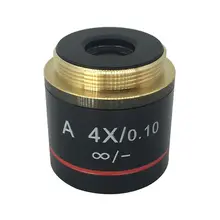 4X Ахроматический бесконечный план бесконечности объектив для биологического микроскопа Zeiss Olympus Infinity микроскоп
