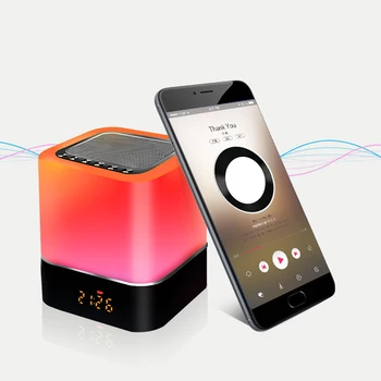 

Colorful LED Light Touch Switch Bluetooth Speaker Clock Bluetooth Speaker