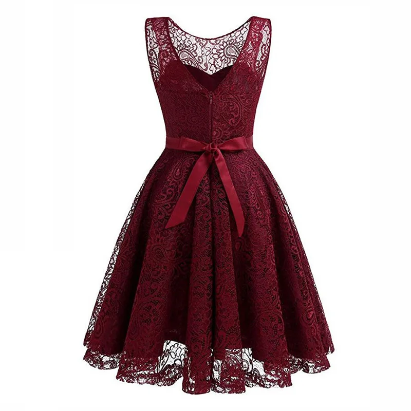 Kostlich Lace Summer Dress Women 2017 Sleeveless Lace Hollow Out Sexy Evening Party Dresses Bet Tunic 50s Hepburn Dress Sundress (12)