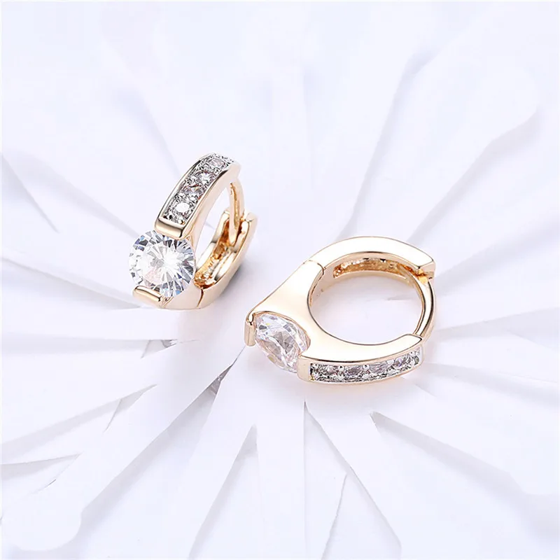 Zircon Gold Great Wall Pattern Clip Earring  (7)