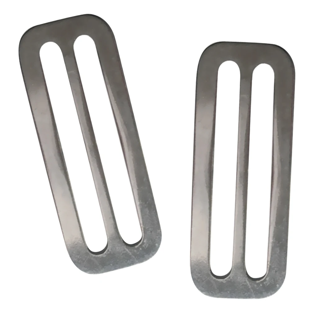 2019 2 Pieces Scuba Diving Standard 2 inch Webbing Strap Weight Belt Weightlifting Slide Buckle Stainless Steel Stopper Keeper