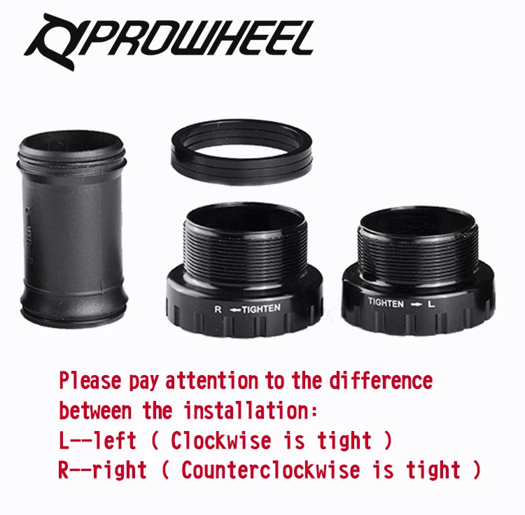 Prowheel BB Axis Adapter 1,37/24 мм шатунная цепь черный MTB дорожный велосипед пресс подходит нижние кронштейны для Shimano Deore BB52