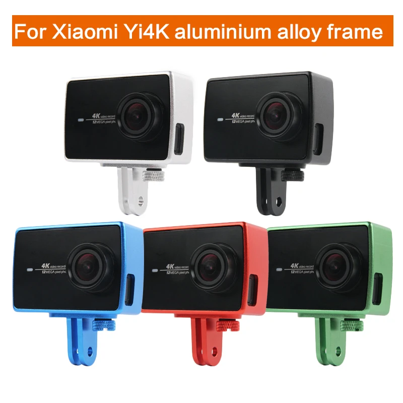 Action Camera Accessories Protective Aluminum For Yi 4K Camera Case Cover w/Mount Adapter For Xiaoyi 2 II 4K|Sports Camcorder Cases| - AliExpress