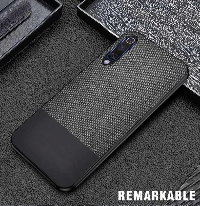 Case For Xiaomi Mi 9 Case Luxury Cloth Fabric Leather Case for xiaomi mi9 Phone Case Soft TPU Frame Hard PC Cover Shell (32)