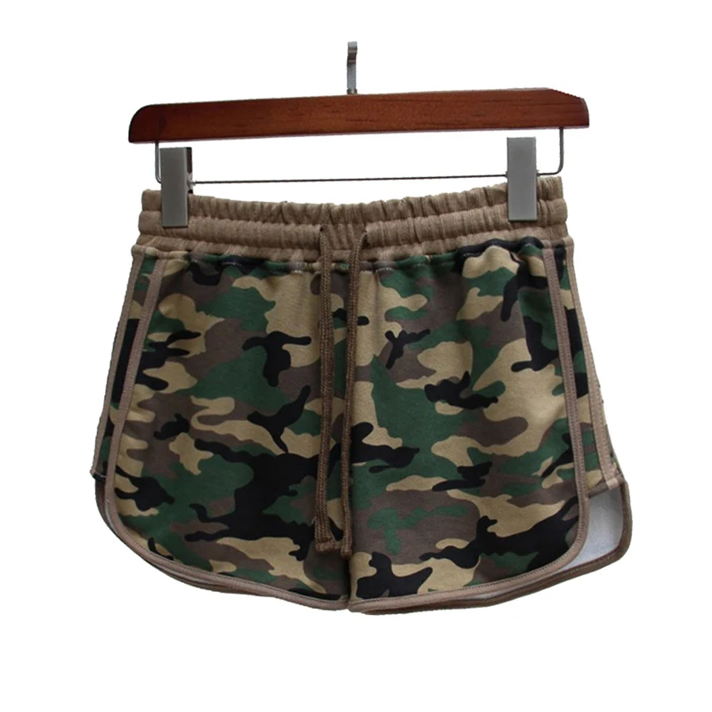 New Summer Cotton Workout Shorts Women Casual Army Green Fitness Shorts