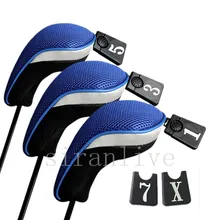 3 pçs/set Cabeças de Clube Capa Mole de Madeira Clube De Golfe Motorista Professinal Cobre a Cabeça do Golfe Headcovers Proteja Set 5 Cores(China)
