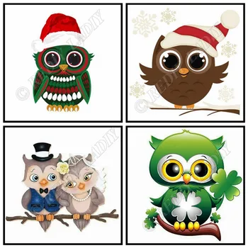 

Full Square / Round Diamond Painting Cartoon Owls Diamond Embroidery Crystal Mosaic Picture Beaded Cross Stitch Hobby & Crafts