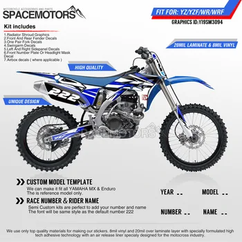 

MotoSpace Customized Team Graphics Backgrounds Decals 3M Stickers For YAMAHA YZF250 2010-2013 WR450F 2012-2015 094